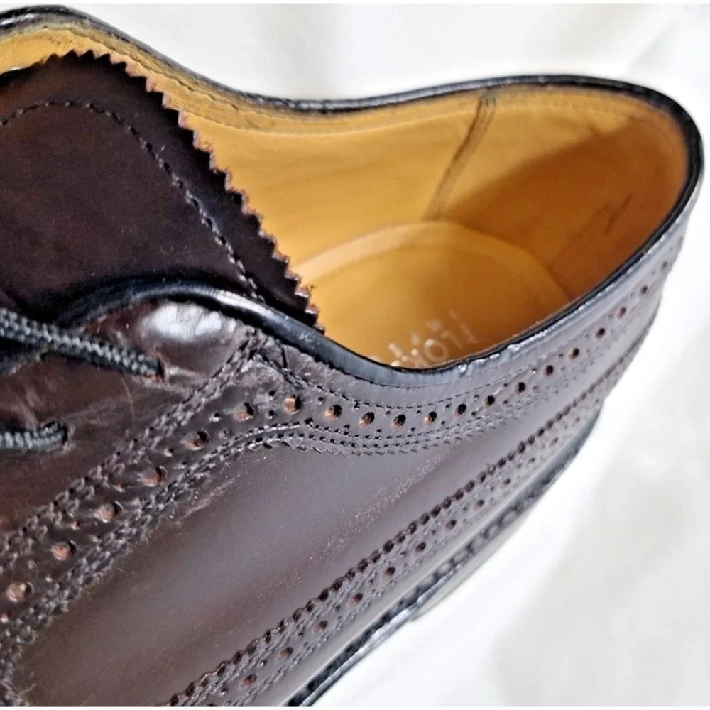 Florsheim Imperial Mens Oxford Wingtip Oxblood Leather Shoes Size 8 E